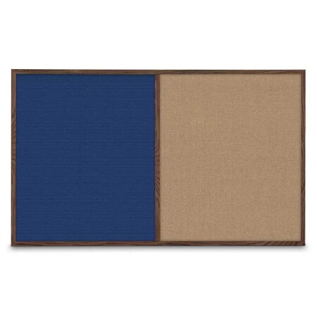 United Visual Products Sliding Door Indoor Enclosed Corkboard, 3 UV9000ACSH-BLACK-RUBBER